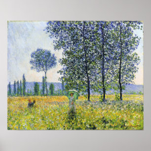 Monet - Sunlight effect under Poplars 1887 Poster