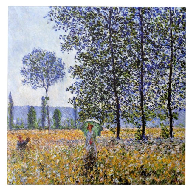 Monet - Sunlight Effect under popparerna. Kakelplatta (Framsidan)