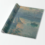 Monet Sunrise Marine Impressionism Målning Presentpapper<br><div class="desc">Claude Monets målning Sunrise (Marine) är en berömd som målas av Franskens imponerande Claude Monet,  målad 1872. Soluppgång (Marine) målades en plein luft,  eller "utomhus",  och visar upp hans informella och spontana penseldrag.</div>