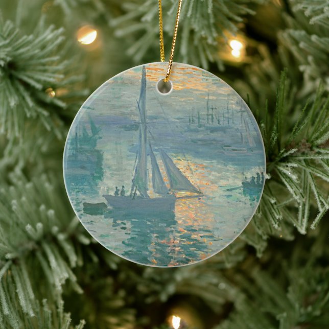 Monet Sunrise Sailing Art Ornament (Träd)