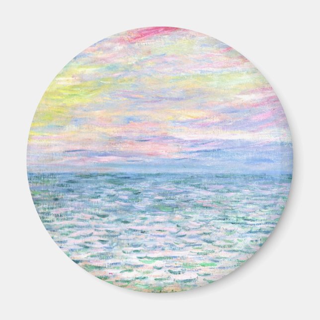Monet - Sunset i Pourville, bra art Magnet (Framsidan)