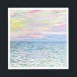 Monet - Sunset i Pourville, bra art Pappersservett<br><div class="desc">Solnedgång i Pourville,  pastel färg,  berömd-färgning av Claude Monet</div>