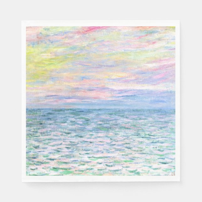 Monet - Sunset i Pourville, bra art Pappersservett (Framsidan)