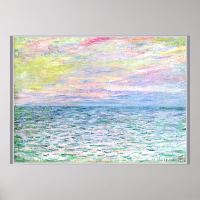 Monet - Sunset i Pourville, bra art Poster (Framsidan)