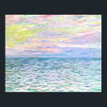 Monet - Sunset i Pourville, bra art Poster<br><div class="desc">Solnedgång i Pourville,  pastel färg,  Claude Monet målning av antagsionism</div>