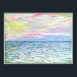 Monet - Sunset i Pourville Poster<br><div class="desc">Solnedgång i Pourville,  vacker målning av Fransk Impressionist artist,  Claude Monet</div>