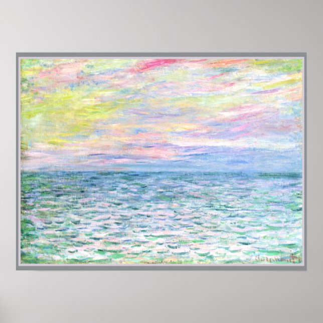 Monet - Sunset i Pourville Poster (Framsidan)