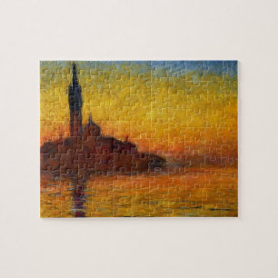 Monet Sunset in Venedig Impressionist Painting Pussel
