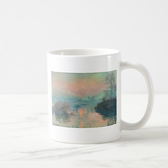 Monet Sunset Seine Fine Art Impressionism Kaffemugg (Höger)
