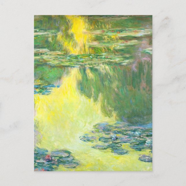 Monet Sunset Waterlilies vykort (Framsida)