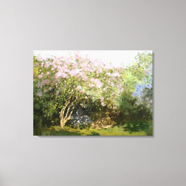 Monet - Syren i solsken Canvastryck (Framsida)