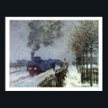 Monet Tåg i Snö Poster<br><div class="desc">MONET TÅG ’Tåg in Snö’ eller ’The Locomotive’ 1875,  av Claude Monet.</div>