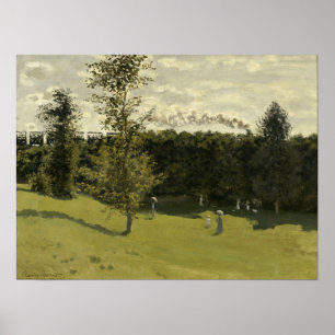 Monet - Tåg på landsbygden Poster