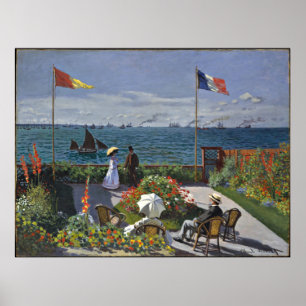Monet - Terrace på Sainte Adresse Poster