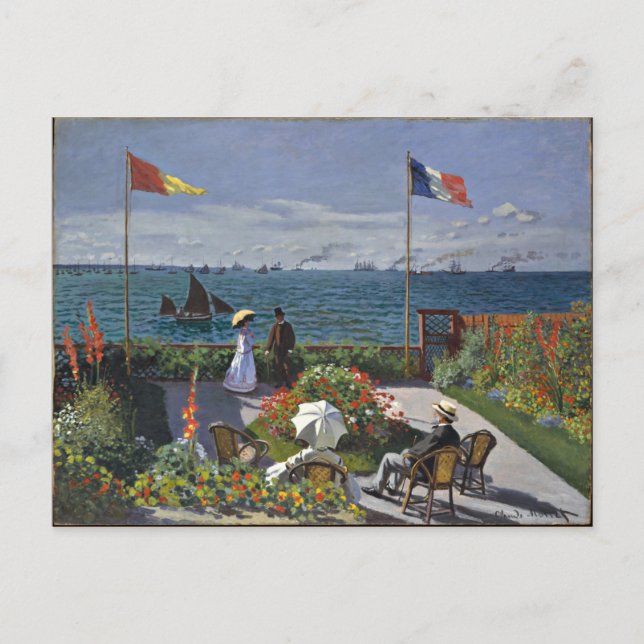 Monet - Terrace på Sainte Adresse Vykort (Framsida)