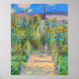 Monet The Artists Garden at Vétheuil Poster