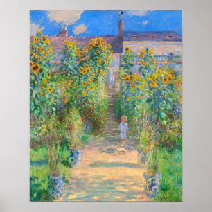 Monet The Artists Garden at Vétheuil Poster