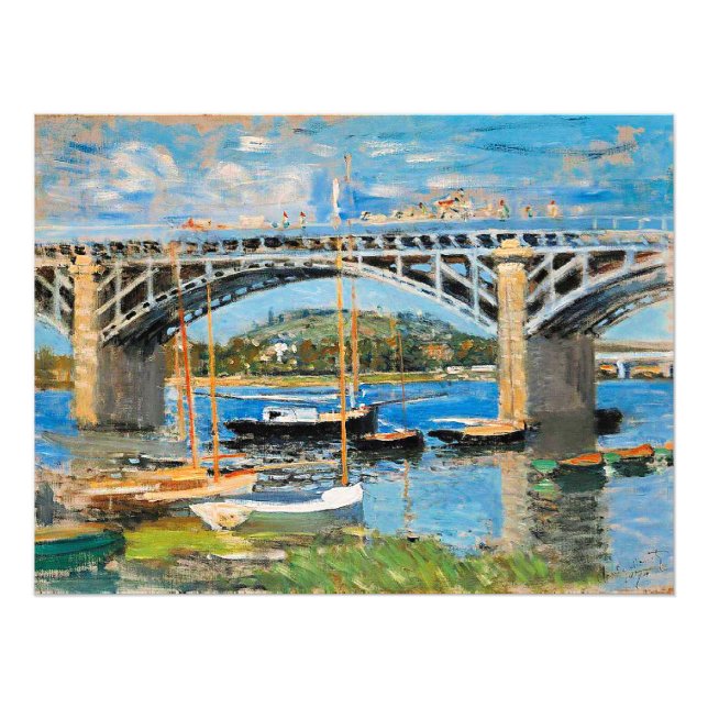 Monet - The Bridge over the Seine, Fototryck (Framsidan)