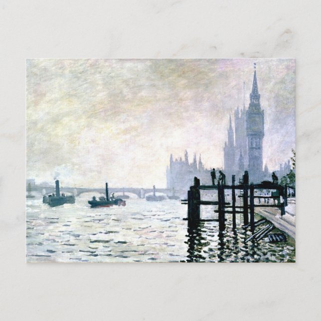 Monet - Themsen under Westminster Vykort (Framsida)