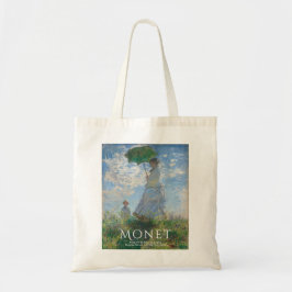 Monet Tote Bag Art, kvinna med parasol Tygkasse
