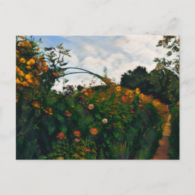 Monet-trädgård i Frankrike Vykort (Framsida)