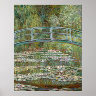 Monet, trädgård, klassisk målning poster