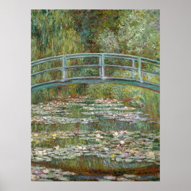 Monet, trädgård, klassisk målning poster (Framsidan)