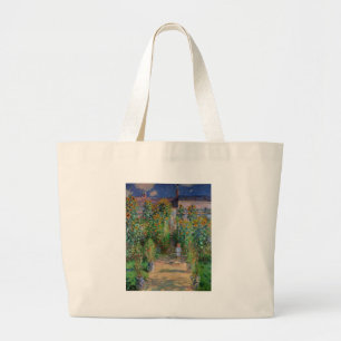 Monet Trädgård Vetheuil Impressionistisk Målning Jumbo Tygkasse