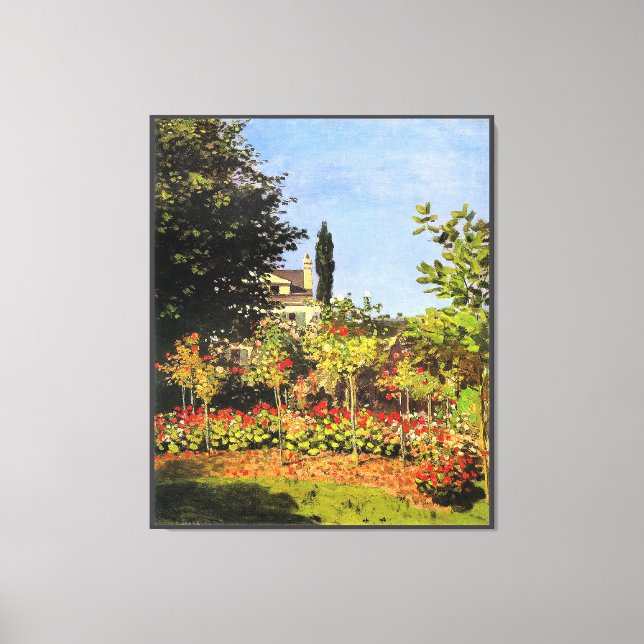 Monet - Trädgården i blom Canvastryck (Framsida)