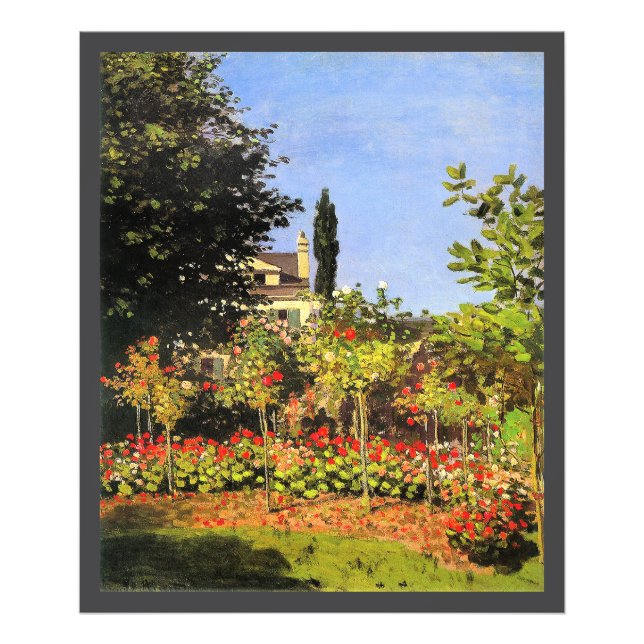 Monet - Trädgården i blom Fototryck (Framsidan)