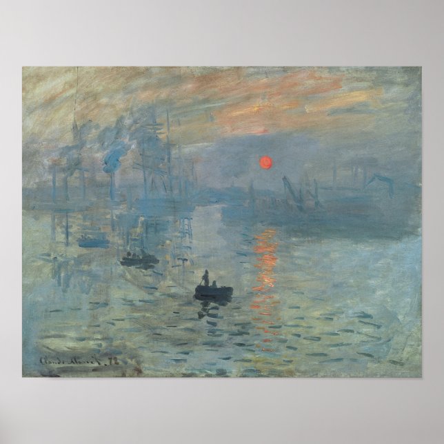 Monet, tryck, solljus poster (Framsidan)