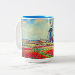 Monet Tulips Kvarn Två-Tonad Mugg