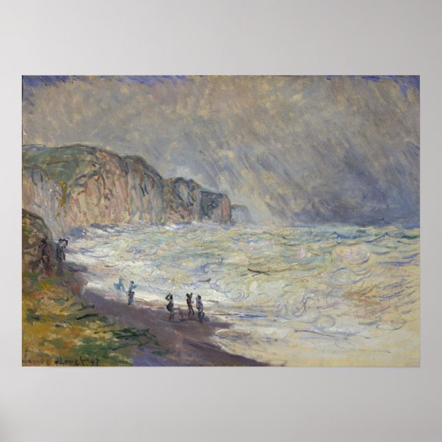 Monet - tungt hav i Pourville Poster (Framsidan)