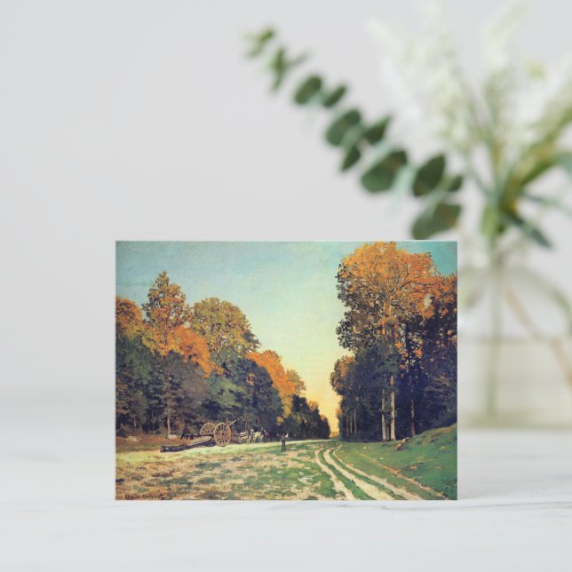 Monet - Väg från Chailly till Fontainebleau Vykort (Stående Fram)