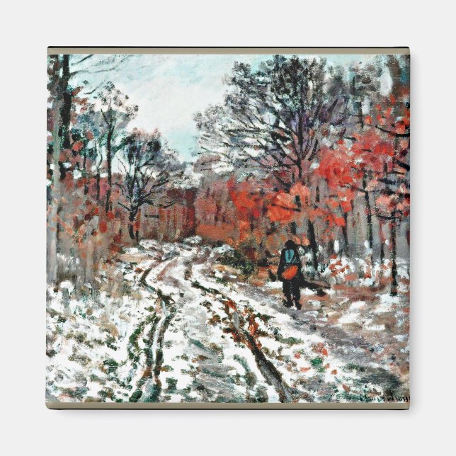 Monet - Väg genom skogen, Snö-effekten Magnet (Framsidan)