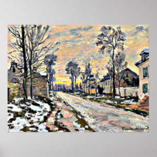 Monet - Väg till Louveciennes, Impressionism Poster