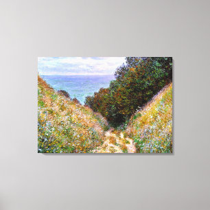 Monet - Väg vid La Cavee, Pourville Canvastryck