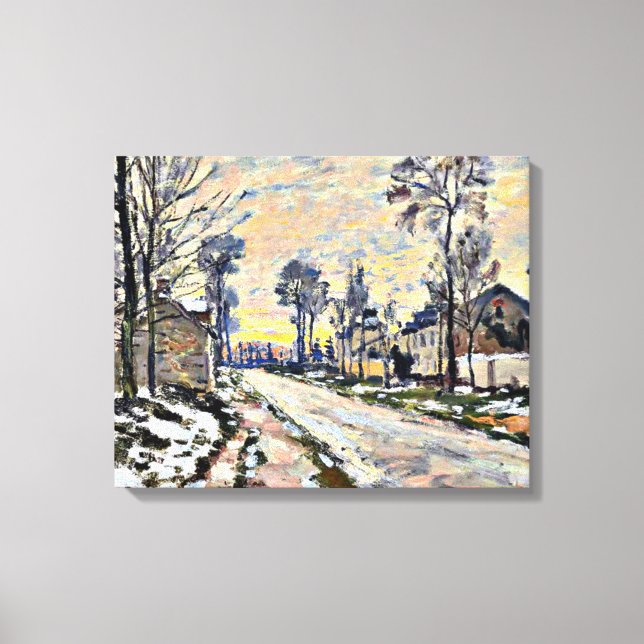Monet - Vägen till Louveciennes, Impressionism Canvastryck (Framsida)