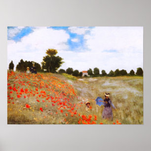 Monet vallmoaffisch poster