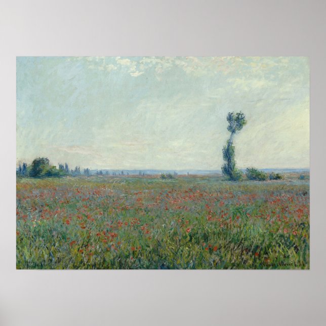Monet - Vallmofält Poster (Framsidan)
