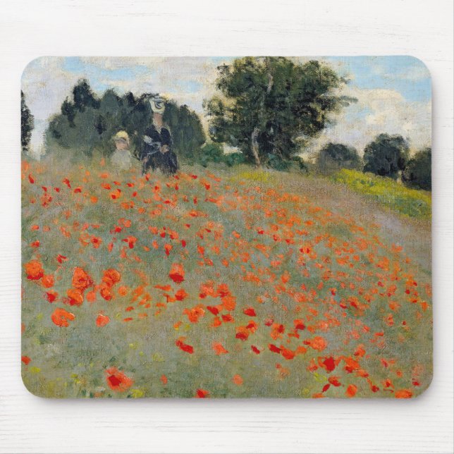 Monet vallmor Mousepad Musmatta (Framsidan)