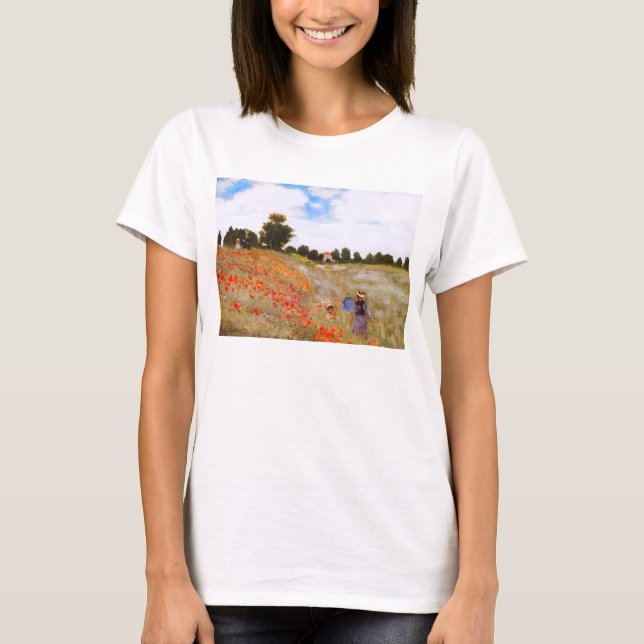 Monet vallmoT-tröja T Shirt (Framsida)