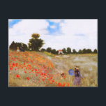 Monet vallmovykort vykort<br><div class="desc">Monet vallmovykort. Olja på kanfas från 1873. En av Monets mest tidigare målningar för berömd och för älskling, Coquelicots eller röda vallmosärdrag två kvinnor som går med deras barn i ett soligt fält av den röda vallmon, blommar. En nätt gåva för fläktar av Monet, röda vallmomålningar, fransk konst och Impressionism....</div>