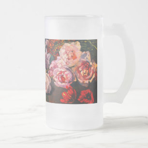 Monet Vår blommor Frostat Ölglas
