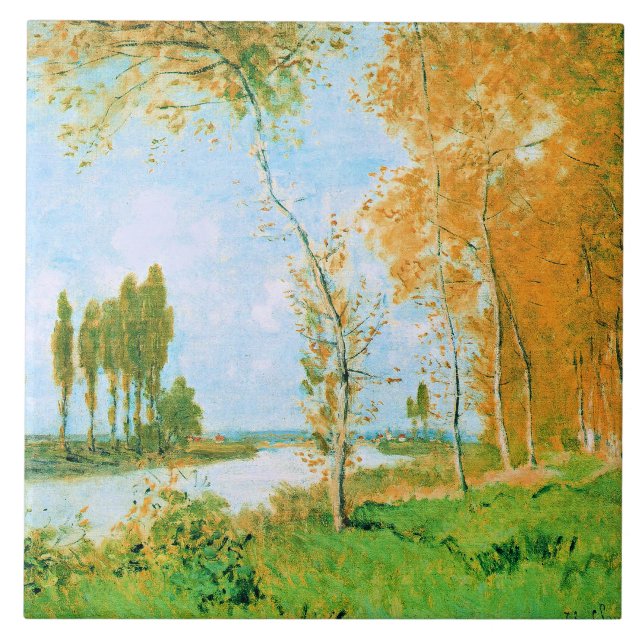 Monet - Våren i Argenteuil, Kakelplatta (Framsidan)