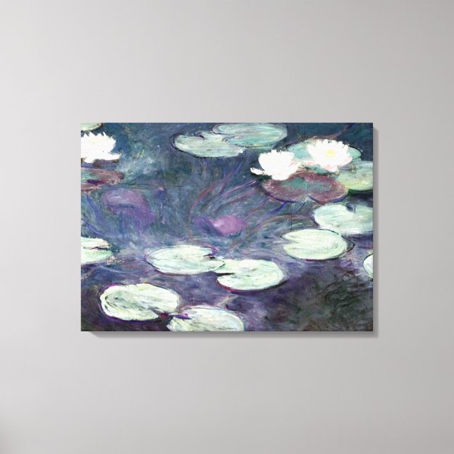 Monet - Vatten Lilies 1897-1899, bra art Canvastryck (Framsida)