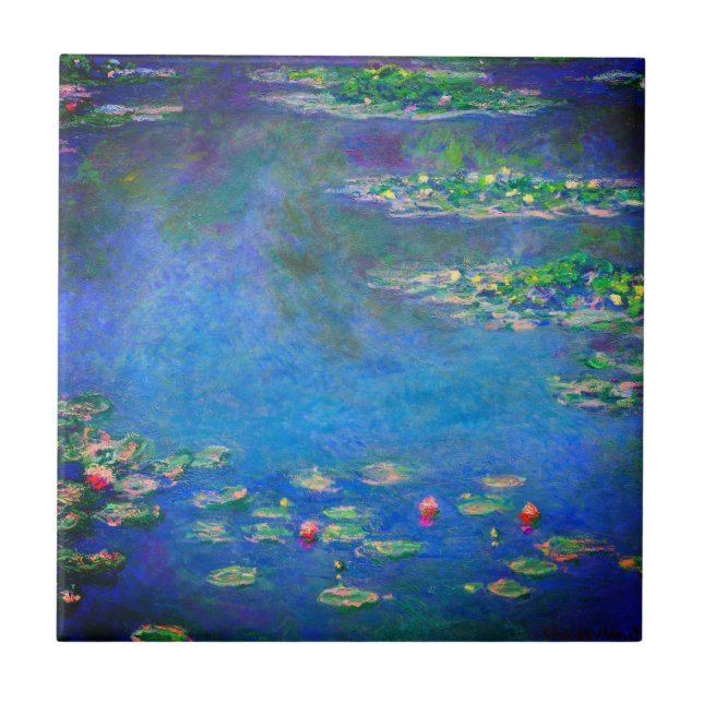 Monet Vatten Lilies 1906 Kakelplatta (Framsidan)