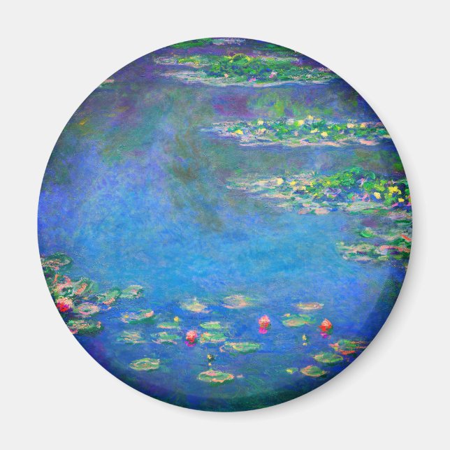 Monet Vatten Lilies 1906 Magnet (Framsidan)