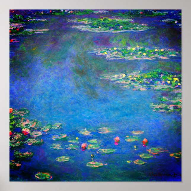Monet Vatten Lilies 1906 Poster (Framsidan)