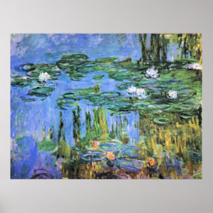 Monet - Vatten Lilies, 1914-1915, bra Art-målning Poster